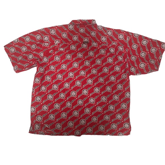 90s Johnny Blaze All Over Print Button Down Shirt XL - Picture 2 of 5